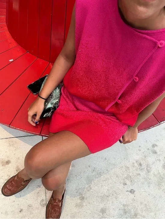 CELMO Pink & Red Knit Set - Picture 2 of 11